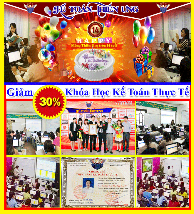 Giảm tới 30% học phí khóa học thực hành kế toán thực tế