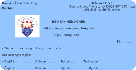 biên bản kiểm nghiệm vật tư hàng hóa biên bản kiểm nghiệm vật tư hàng hóa