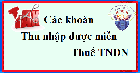 các khoản thu nhập được miến thuế tndn