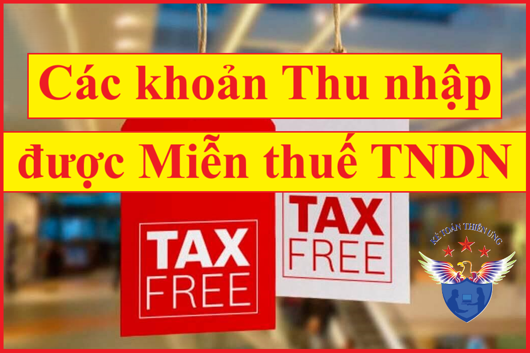 các khoản thu nhập được miến thuế tndn