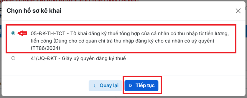 Cáh đăng ký mã số thuế cá nhân 3