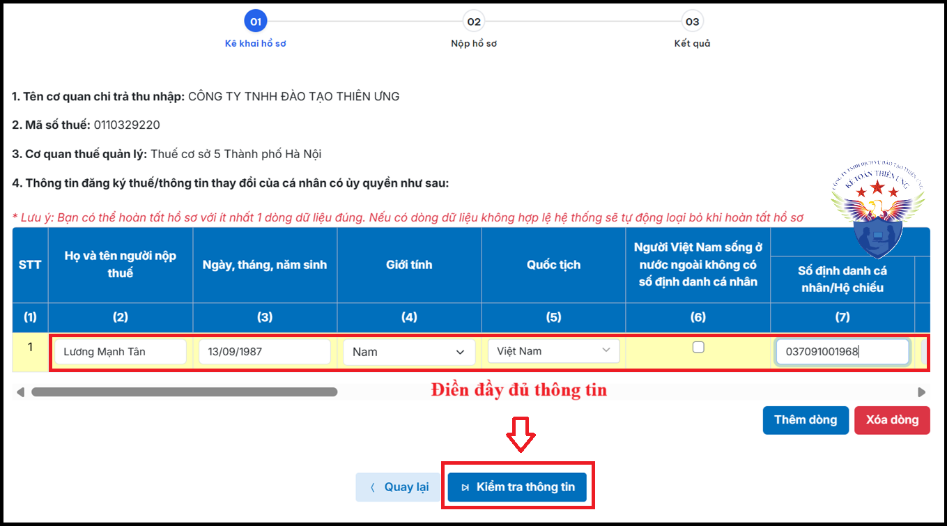 Cáh đăng ký mã số thuế cá nhân trực tuyến trên dichvucong