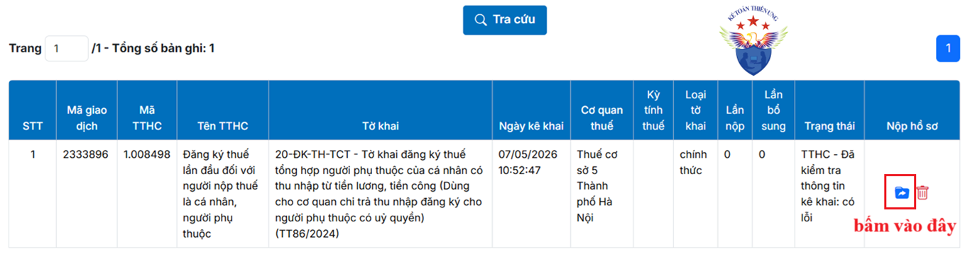 cách đăng ký giảm trừ gia cảnh trên dichvucong