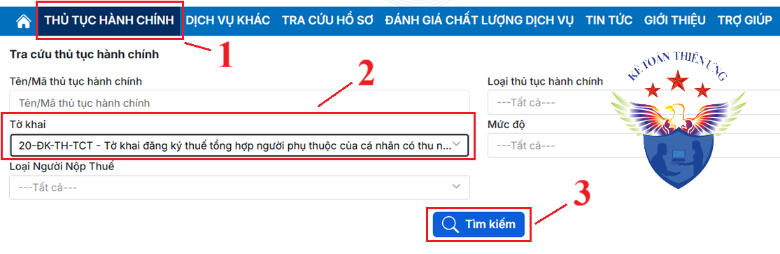 cách đăng ký người phụ thuộc trên dichvucong