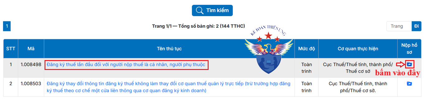 cách đăng ký người phụ thuộc trên dichvucong