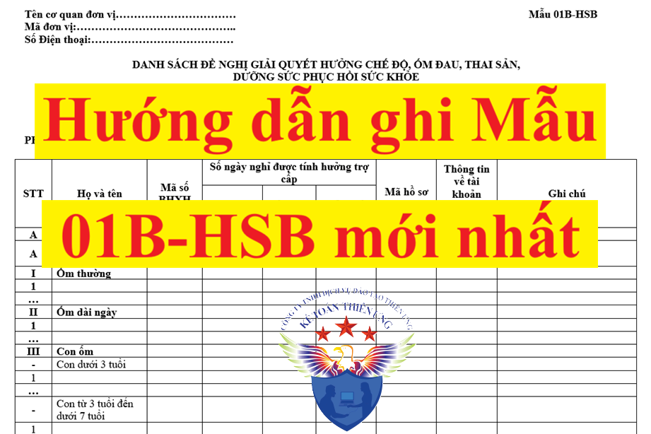 Cách ghi mẫu 01b-hsb theo quyết định 2222