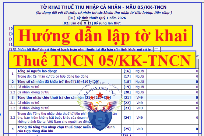 hướng dẫn lập tờ khai thuế thu nhập cá nhân