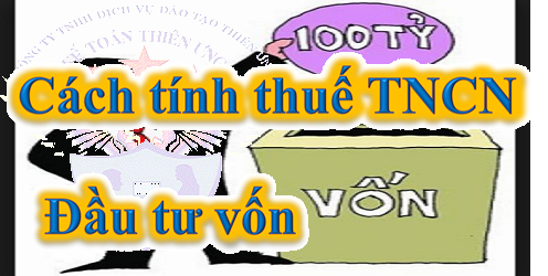 cách tính thuế tncn từ đầu tư vốn cách tính thuế tncn từ đầu tư vốn