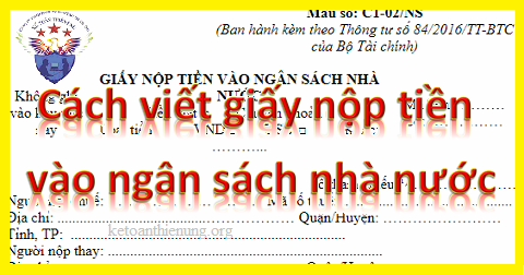 cách viết giấy nộp tiền vào ngân sách nhà nước cách viết giấy nộp tiền vào ngân sách nhà nước