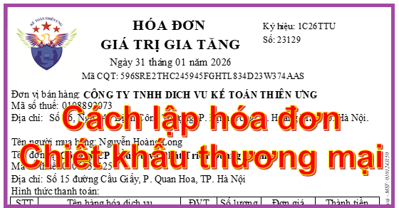 cách lập hóa đơn chiết khấu thương mại