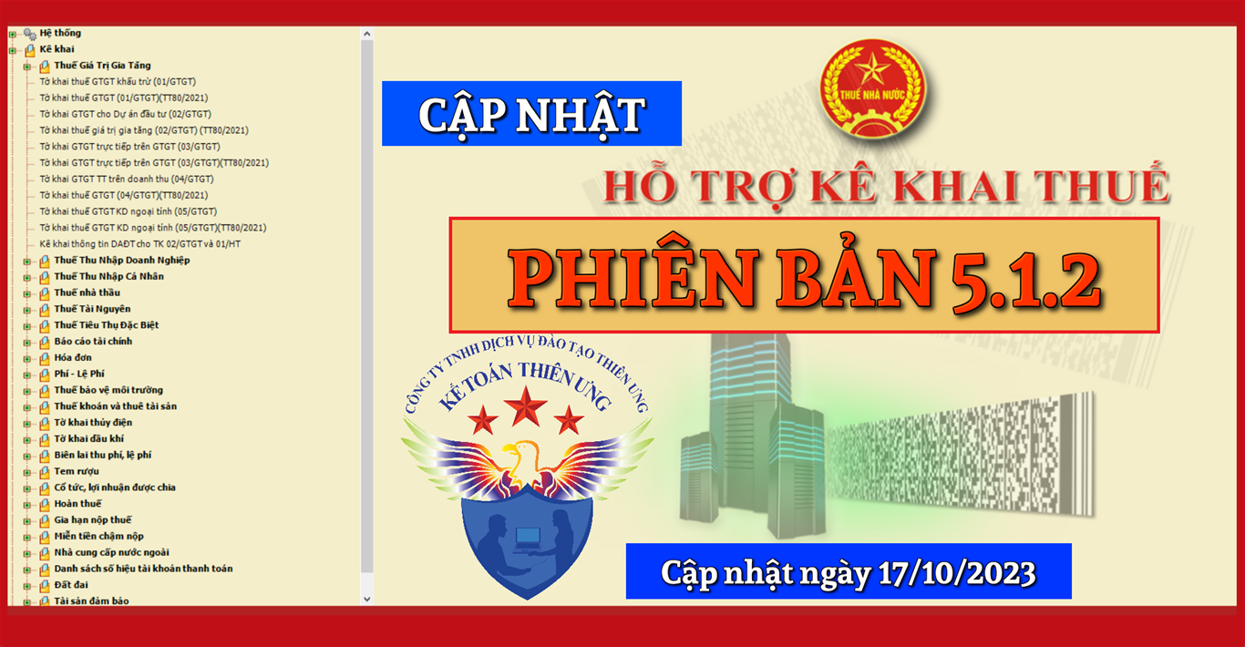 Cập nhật phần mềm hỗ trợ kê khai mới nhất 5.1.2