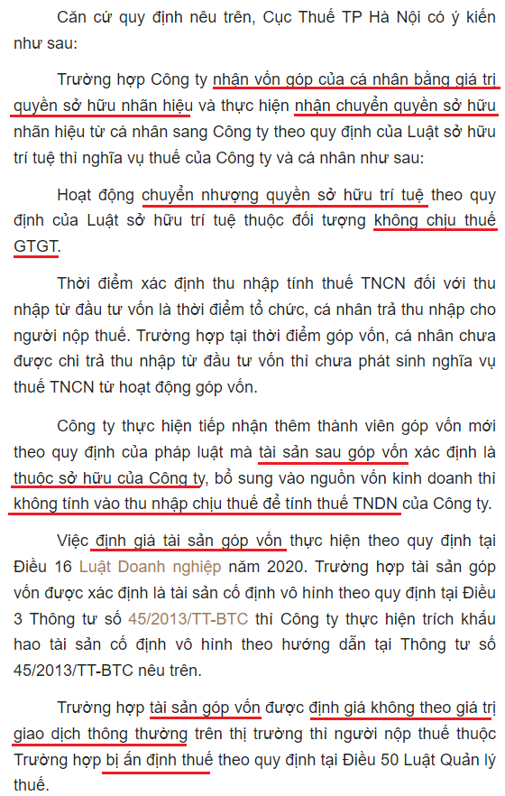 Góp vốn bằng tscđ Góp vốn bằng tscđ