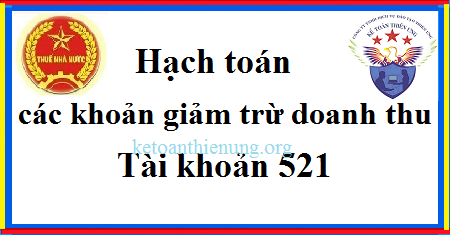 hạch toán các khoản giảm trừ doanh thu