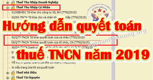 hướng dẫn quyết toán thuế tncn hướng dẫn quyết toán thuế tncn