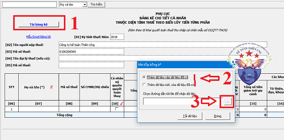 hướng dẫn tải file Excel vào HTKK hướng dẫn tải file Excel vào HTKK