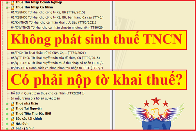 không phát sinh thuế tncn có phải nộp tờ khai không