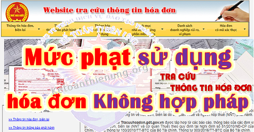 mức phạt sử dụng hóa đơn không hợp pháp