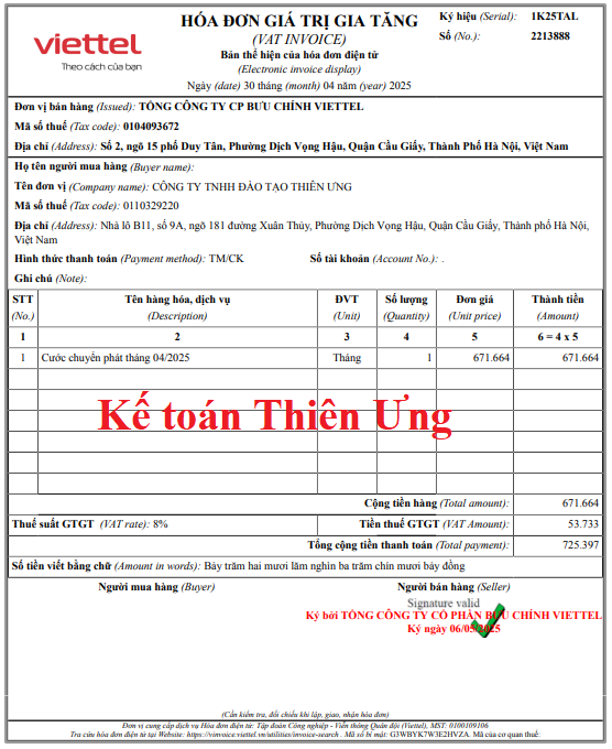 những nội dung bắt buộc trên hóa đơn