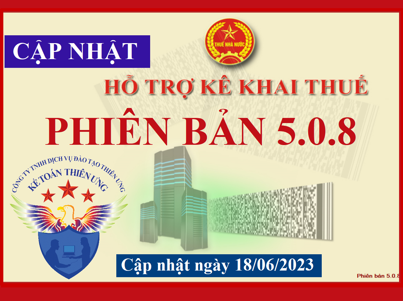 phần mềm hỗ trợ kê khai 5.0.8 mới nhât