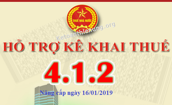 phần mềm HTKK 4.1.2 mới nhất ngày 16/1/2019