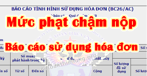 mức phạt nộp chậm báo cáo sử dụng hóa đơn