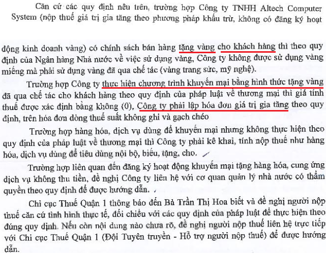 Tặng vàng bạc có phát xuất hóa đơn