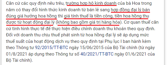 Thuế gtgt với đại lý bán đúng giá hưởng hoa hồng