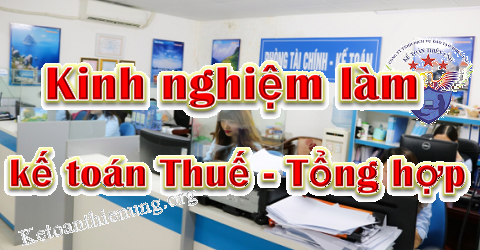 Kinh nghiệm làm kế toán thuế - Tổng hợp cho các bạn mới đi làm