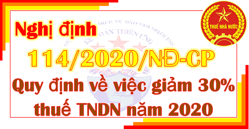 Nghị định 114/2020/NĐ-CP giảm thuế thu nhập doanh nghiệp năm 2020