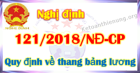 Nghị định 121/2018/NĐ-CP hướng dẫn thang bảng lương