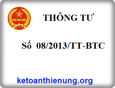 Thông tư 08/2013/TT-BTC thực hiện kế toán nhà nước