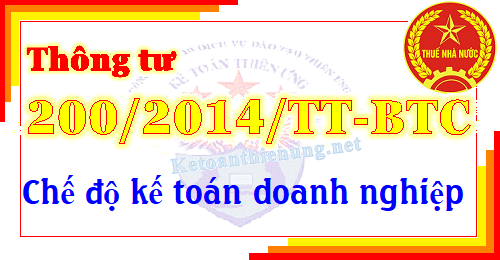 Thông tư 200/2014/TT-BTC Bộ tài chính chế độ kế toán DN