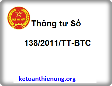 Thông tư Số 138/2011/TT-BTC sửa đổi bổ sung QĐ số 48/2006/QĐ-BTC