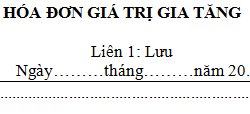 Mẫu hóa đơn GTGT do cục thuế phát hành Mẫu số 01GTKT3/001 