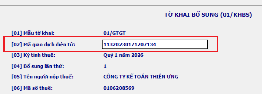 Nhập mã giao dịch điện tử